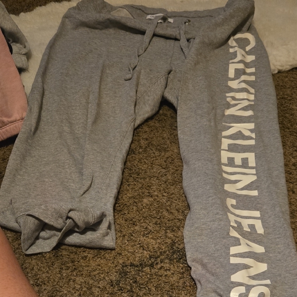 Calvin Klein Kids Light Gray Joggers